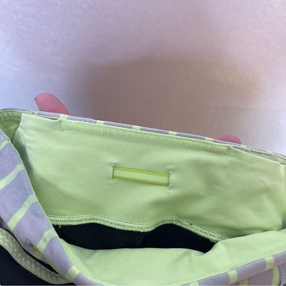 Lululemon Run Pace Crop Legging Black and Neon Yellow 4 - Picture 8 of 9